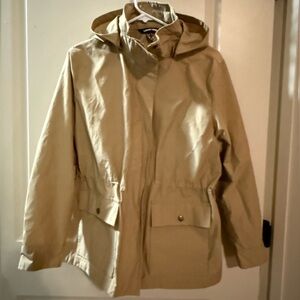 Lands' End Beige Hooded Jacket